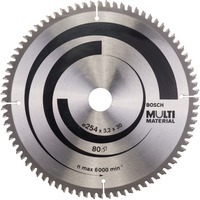 Bosch Professional PRO Multi Material Kreissägeblatt, Ø 254mm, 80Z Bohrung 30mm, für Kapp- & Gehrungssägen