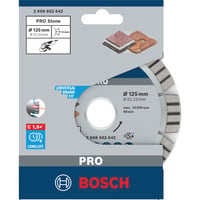 Bosch Professional PRO Stone Diamanttrennscheibe, Ø 125mm Bohrung 22,23mm
