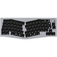 Keychron Q8 Barebone ISO Knob, Gaming-Tastatur grau, Alice Layout, Hot-Swap, Aluminiumrahmen, RGB