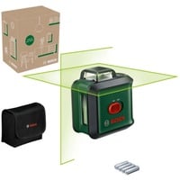Bosch Heimwerken & Garten Kreuzlinienlaser UniversalLevel 360 grün/schwarz, grüne Laserlinien, Reichweite Ø 24 Meter