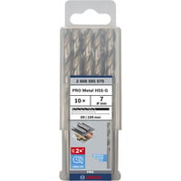Bosch Professional PRO Metal HSS-G Spiralbohrer, Ø 7mm 10 Stück, Arbeitslänge 69mm