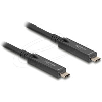 DeLOCK Aktives Optisches USB-C 8K Video + Daten + PD Kabel schwarz, 5 Meter, PD 60 Watt
