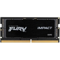 Kingston FURY SO-DIMM 16 GB DDR5-4800 , Arbeitsspeicher schwarz, KF548S38IB-16, Impact, INTEL XMP