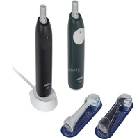Oral-B Oral-B iO Series 2 + 2. Handstück Night Black/Forest Green, Elektrische Zahnbürste dunkelgrün/schwarz