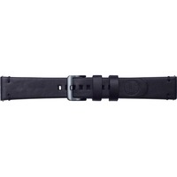 SAMSUNG Leder Armband Essex von Strap Studio, Uhrenarmband schwarz, 20 mm, Samsung Galaxy Watch