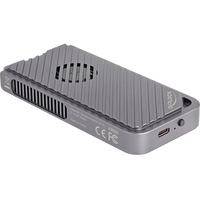 DeLOCK Laufwerksgehäuse M.2 NVMe USB 40 Gbps Gaming Style grau, werkzeugfrei, mit LED und Lüfter