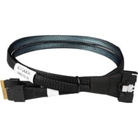 ICY BOX Kabel MCIO x8 SFF-TA-1016 > 2x SlimSAS x4 SFF-8654 schwarz, 50cm