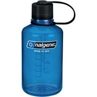Nalgene Trinkflasche "Narrow Mouth Sustain" 0,5 Liter, 16oz transparent/blau, Enghalsflasche