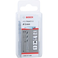 Bosch HSS-Spiralbohrer PointTeQ Hex, Ø 2mm 10 Stück, Arbeitslänge 24mm