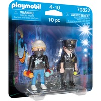 PLAYMOBIL 70822 DuoPack Polizist und Sprayer, Konstruktionsspielzeug 
