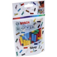 Bosch Gluey-Klebesticks, Farb-Mix, Ø 7mm x 20mm, Kleber mehrfarbig, 70 Stück, für Gluey Pen