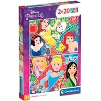 Clementoni Kinderpuzzle Supercolor - Disney Prinzessinnen 2x 20 Teile