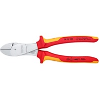 KNIPEX Kraft-Seitenschneider 74 06 200 VDE, Schneid-Zange rot/gelb, Länge 200mm, VDE-geprüft