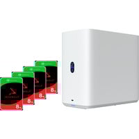 Ubiquiti Unifi UNAS4 + IronWolf NAS 4 x 8 TB Bundle weiß