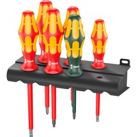 Wera 160 i/168 i/6 Schraubendrehersatz Kraftform Plus Serie 100 + Rack rot/gelb, 6-teilig, mit Lasertip