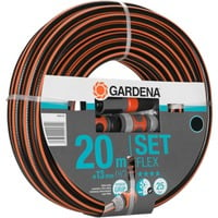 GARDENA Comfort FLEX Schlauch-Set 13mm (1/2") schwarz/orange, 20 Meter, mit Anschlüssen