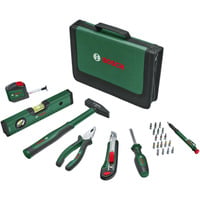 Bosch Heimwerken & Garten Universal Handwerkzeug-Set, 25-teilig grün, mit Werkzeugtasche
