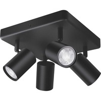 WiZ IMAGEO 4x einstellbarer Spot quadratische Platte, LED-Leuchte schwarz
