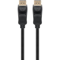 goobay Essential Kabel DisplayPort Stecker > DisplayPort Stecker, 8K / 144Hz schwarz, 2 Meter, 54 Gbit/s, DisplayPort 2.0 / 2.1