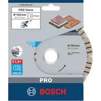Bosch Professional PRO Stone Diamanttrennscheibe, Ø 150mm Bohrung 22,23mm