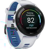 Garmin Forerunner 265, Smartwatch weiß/dunkelblau, 46 mm, Silikon-Armband