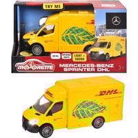Simba Mercedes-Benz Sprinter DHL, Spielfahrzeug gelb, Mit Licht und Sound