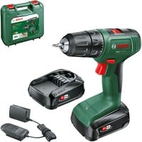 Bosch Heimwerken & Garten Akku-Bohrschrauber EasyDrill 18V-40 grün/schwarz, 2x Li-Ionen Akku 2,0Ah, Koffer, POWER FOR ALL ALLIANCE