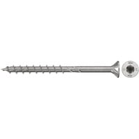 fischer Spanplattenschraube PowerFast II 6,0x60 Senkkopf TX 100 Stück, mit Teilgewinde, Edelstahl A4
