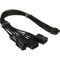 Inter-Tech Adapterkabel GPU-02 (12+4pin) auf 3x 8pin schwarz, 34cm