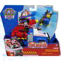 Spin Master Paw Patrol Fire Rescue - Chases Rettungsfahrzeug, Spielfahrzeug mit Geschoss-Abwurf und Chase Spielfigur
