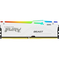 Kingston FURY DIMM 32 GB DDR5-5200 , Arbeitsspeicher weiß, KF552C36BWEA-32, FURY Beast RGB, AMD EXPO
