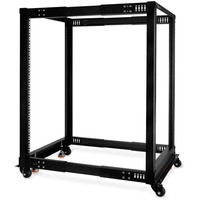 Alphacool ES 19" Open Frame Serverrack , Rack, Server-Gehäuse schwarz, 18 Höheneinheiten