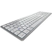 CHERRY KW 9100 SLIM FOR MAC, Tastatur silber/weiß, DE-Layout, SX-Scherentechnologie