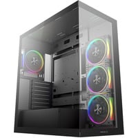 DeepCool CG580 4F V2, Tower-Gehäuse schwarz, Tempered Glass x 2