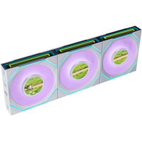 Lian Li UNI FAN SL-INF LCD FLEX 120 Wireless, Gehäuselüfter weiß, Reverse, 3er Pack mit Controller, 120 mm