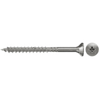 fischer Spanplattenschraube PowerFast 3,5x40 Senkkopf PZ 100 Stück, mit Teilgewinde, Edelstahl A2