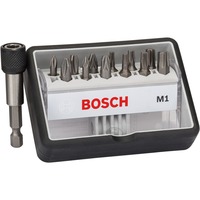 Bosch Professional Robust Line Schrauberbit-Set M Extra-Hart, 12+1-teilig, Bit-Satz 
