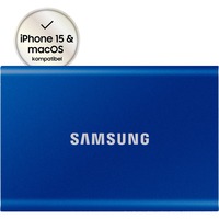 SAMSUNG Portable SSD T7 2TB, Externe SSD blau, USB-C 3.2 Gen 2 (10 Gbit/s), extern