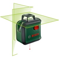 Bosch Heimwerken & Garten Kreuzlinienlaser AdvancedLevel 360 Set grün/schwarz, grüne Laserlinien, Reichweite Ø 24 Meter