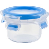Emsa CLIP & CLOSE Frischhaltedose 0,15 Liter transparent/blau, rund, Ø 9,2cm