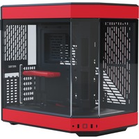 HYTE Y60, Tower-Gehäuse rot/schwarz, Tempered Glass