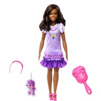 Mattel My First Barbie Brooklyn mit Pudel (schwarze Haare), Puppe 