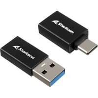 Sharkoon USB 3.2 Gen 1 Adapter OfficePal, USB-A > USB-C / USB-C > USB-A schwarz, 2er Set