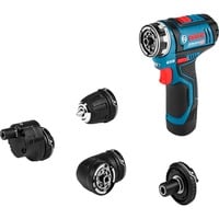 Bosch Professional Akku-Bohrschrauber GSR 12V-15 FC Professional, 12Volt blau/schwarz, 2x Li-Ionen Akku 2,0Ah, Koffer