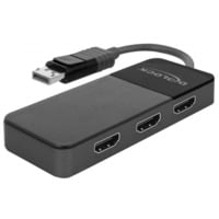 DeLOCK DisplayPort Splitter 1.4 > 3x HDMI MST, HDMI Splitter schwarz, 12,5cm Kabel