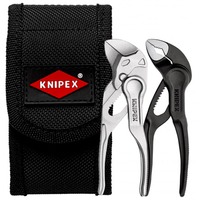 KNIPEX Zangen-Set XS mit Tasche, 2-teilig schwarz, in Werkzeug-Gürteltasche
