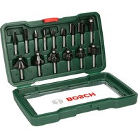 Bosch Heimwerken & Garten Wolfram-Carbide-Fräser-Set, 15-teilig 8mm Schaft
