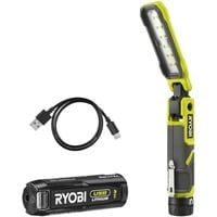 Ryobi 4V Akku-Stableuchte RLI4-120G, Taschenlampe mit Akku und Ladekabel