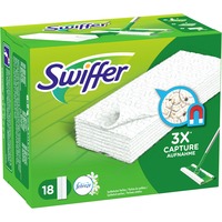Swiffer Trockene Bodentücher mit Febreze-Duft, Nachfüllpackung, 18 Stück, Reinigungstücher weiß, für Swiffer Bodenwischer