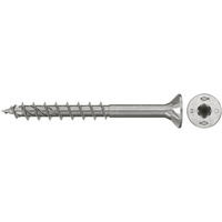fischer Spanplattenschraube PowerFast II 5,0x50 Senkkopf TX 200 Stück, mit Teilgewinde, Edelstahl A2